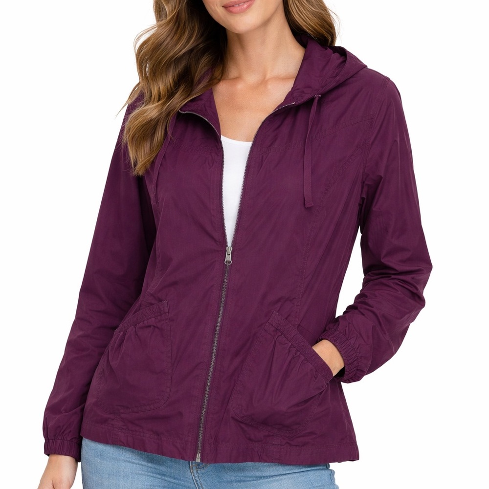 Eddie Bauer Lightweight Purple Hooded Jacket